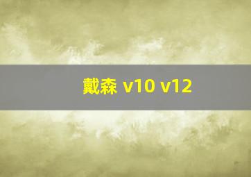 戴森 v10 v12